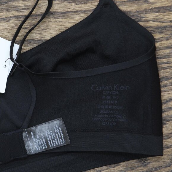 NWT Calvin Klein Convertible Straps Wirefree Fusion Flex Balconette Bra Black S - Picture 9 of 9
